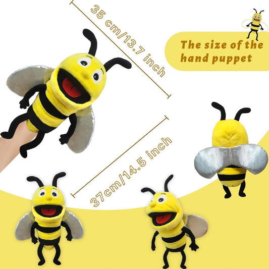 Insect Hand Puppet, 13-Inch Plush with Movable Mouth, Six Insect Styles