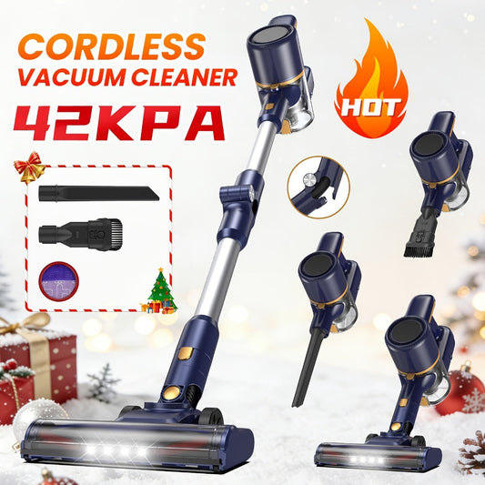 Cordless Vacuum Cleaner for Home with 180° Foldable Tube & LED Brush Head