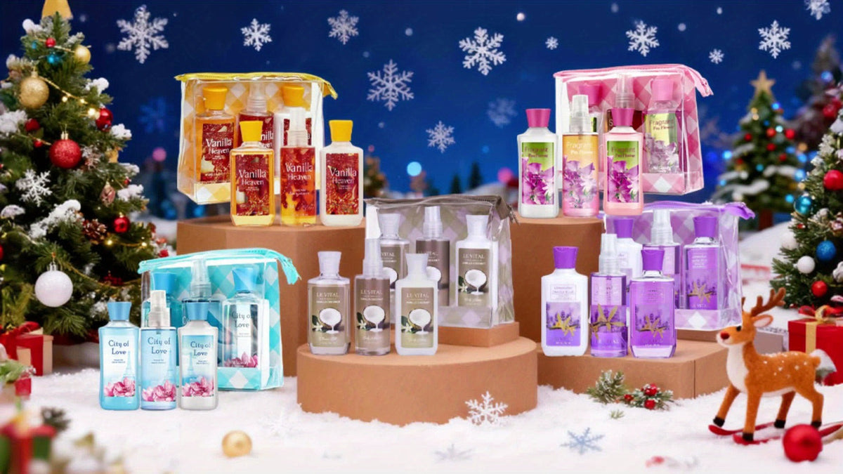 Bath and Body Gift Set for Women 3-Piece Peppermint Eucalyptus Glycerin Body Lotion Shower Gel Fragrance Mist – Moisturizing Nourishing Spa Set Holiday Birthday Gift for Wife Girlfriend