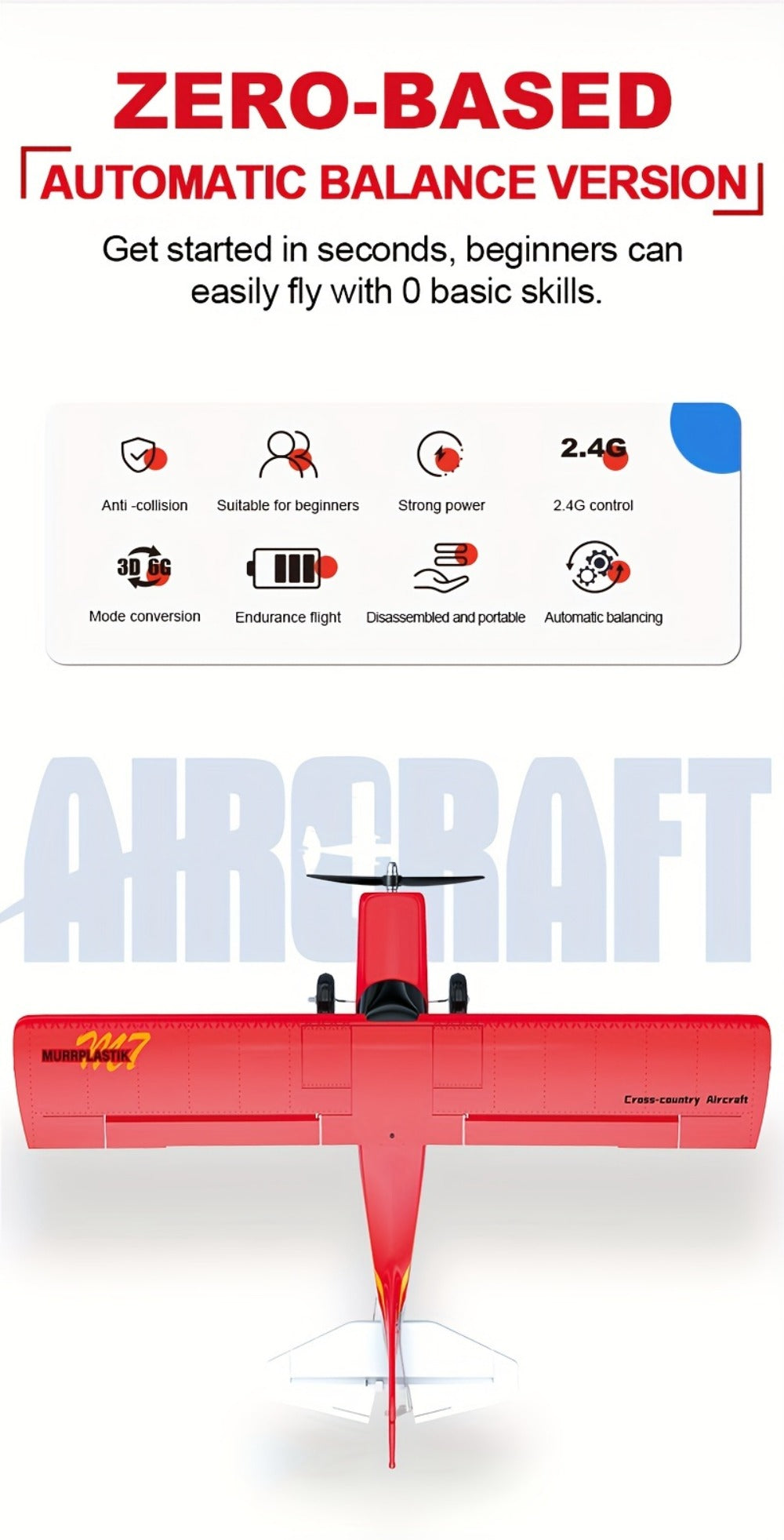 QIDI560 Brushless 6-Channel RC Plane with 2 Batteries