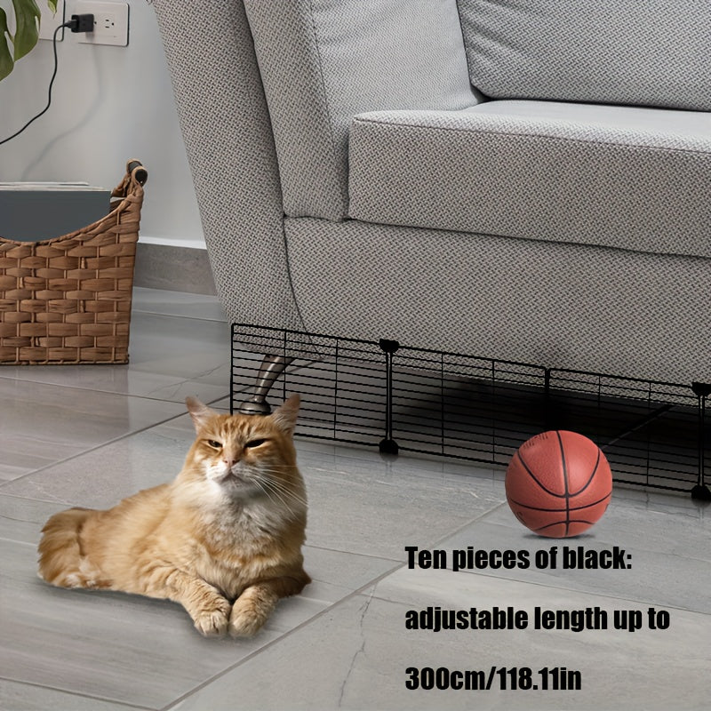 Under Furniture Pet Blocker - Sofa & Bed Gap Filler Fence for Cats & Dogs