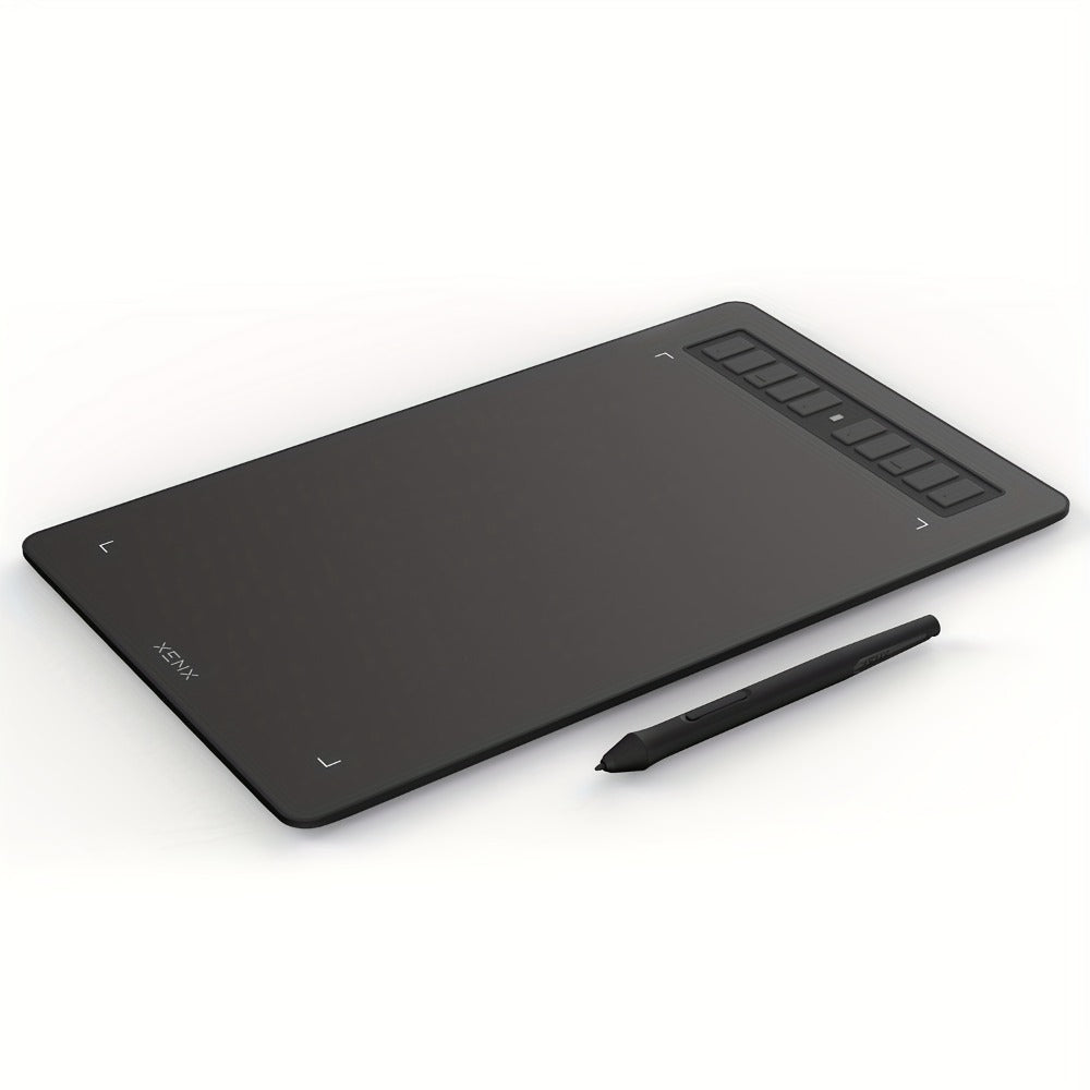 XENX Graphics Drawing Tablet 10 x 6.22 Inch, 8192 Pressure Sensitivity Battery-Free Passive Stylus, 10 Customizable Hotkeys, Compatible with Mac Windows Android, Wacom Alternative for Digital Art Illustration Design Online Teaching