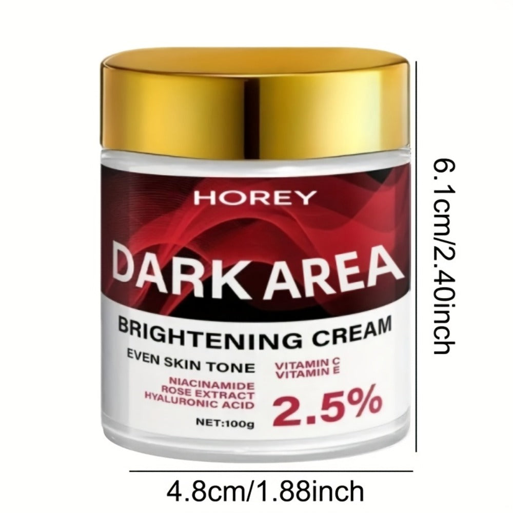Vitamin C Brightening Face Cream with Glutathione & Vitamin E - Advanced 2.5% Formula, Fades Dark Spots & Evens Skin Tone, Deep Moisturizing for All Skin Types, 100g Daily Glow Skincare