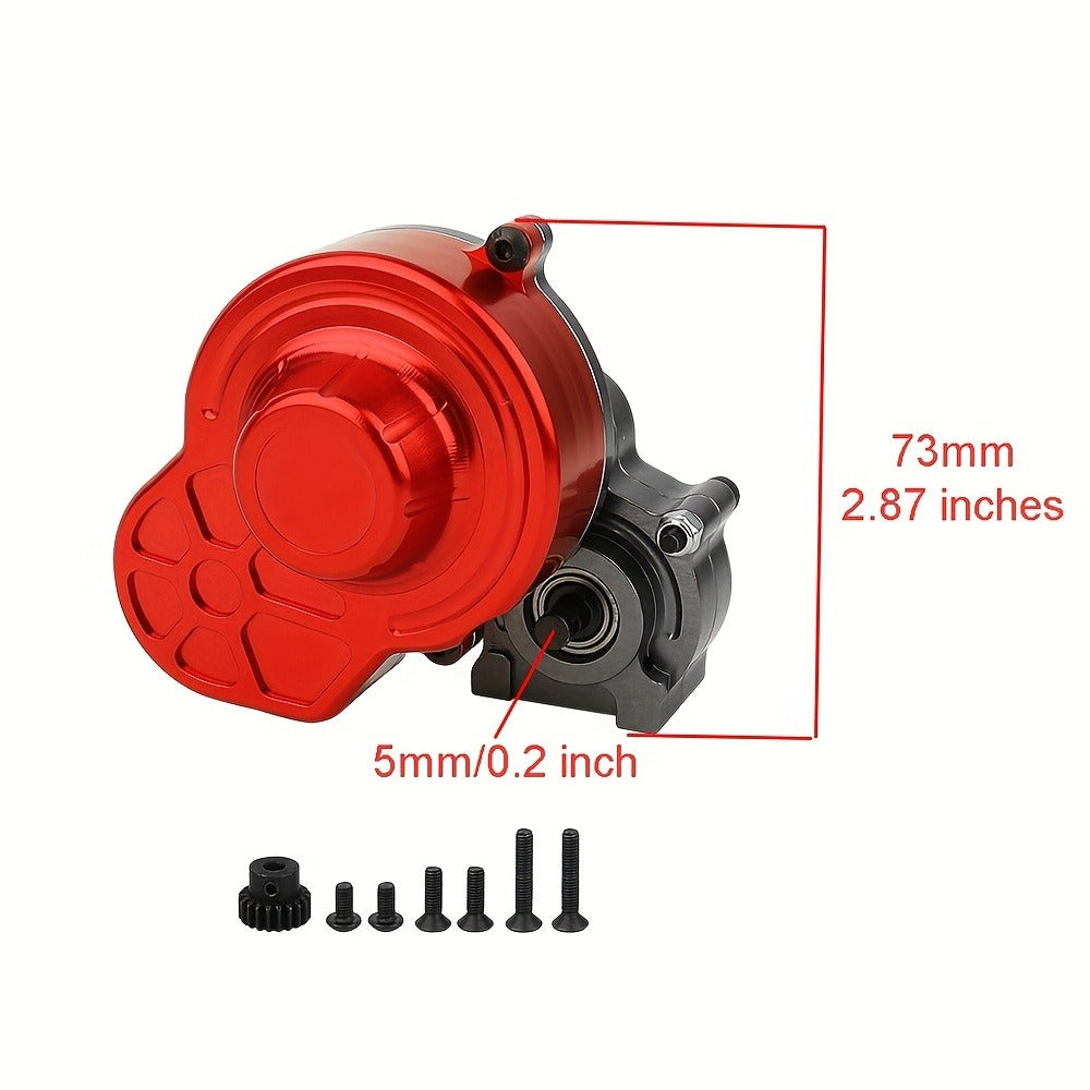 LCG Metal Gearbox with Motor Gears for 1/10 RC Crawler, SCX10/WRAITH