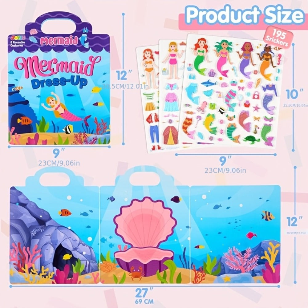 Reusable 3D Foam Sticker Books for Kids, 3 Themes, 195+ Stickers