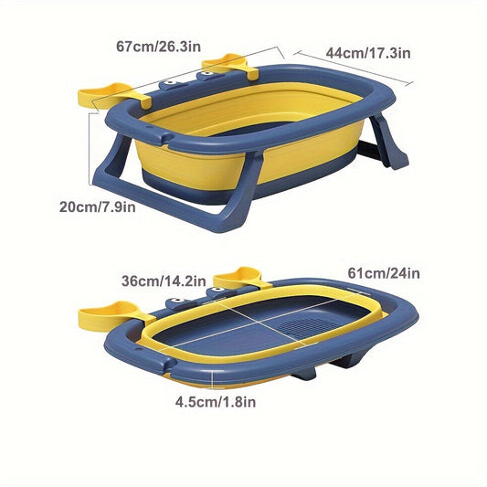 Collapsible Pet Bath Tub for Cats & Small Dogs, Crab-Shaped Design in 3 Color Options