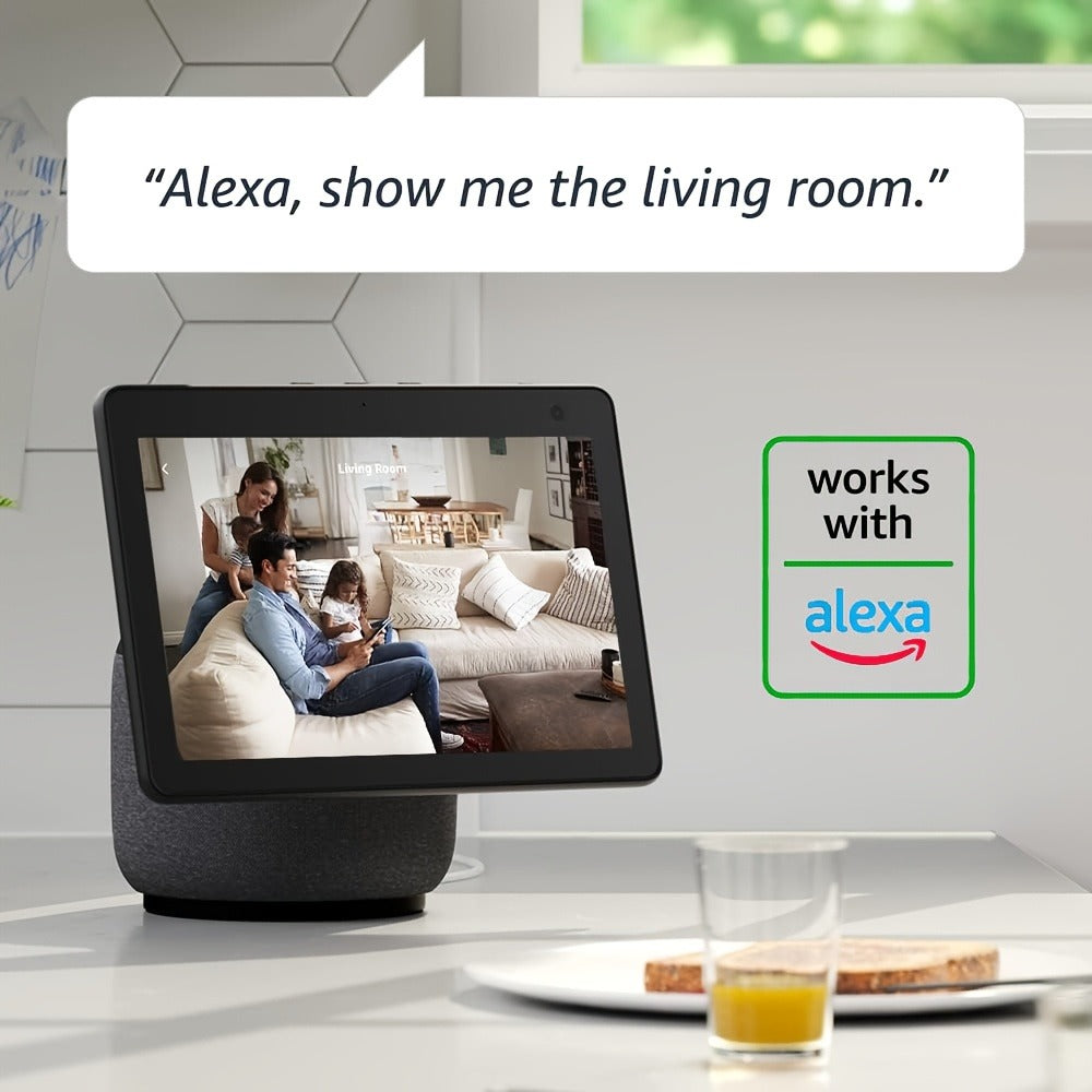 AI-Powered 3MP Indoor Security Camera 2-Pack, Humanoid Detection, Alexa Compatible, Full-Color Night Vision, Two-Way Audio, Smart Motion Alerts, 2.4G WiFi – Home Baby Pet Video Monitoring
