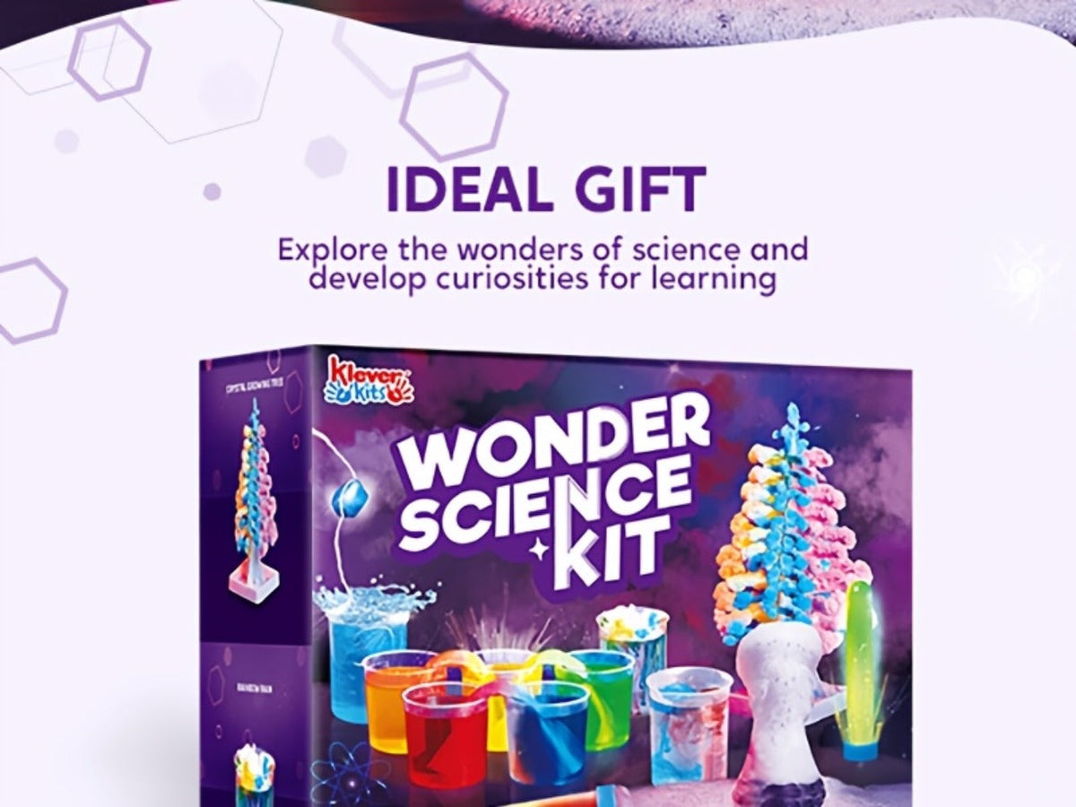 STEM Science Kit for Kids 50+ Experiments — Crystal Tree Growing Kit, Lava Lamp, Volcano Chemistry Set, Educational Science Toy Gift for Boys Girls Ages 6-12, Birthday Christmas Homeschool