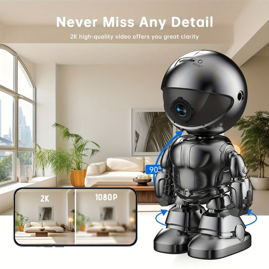 Indoor WiFi Security Camera, 3MP with Auto Tracking, Two-Way Audio and Alexa