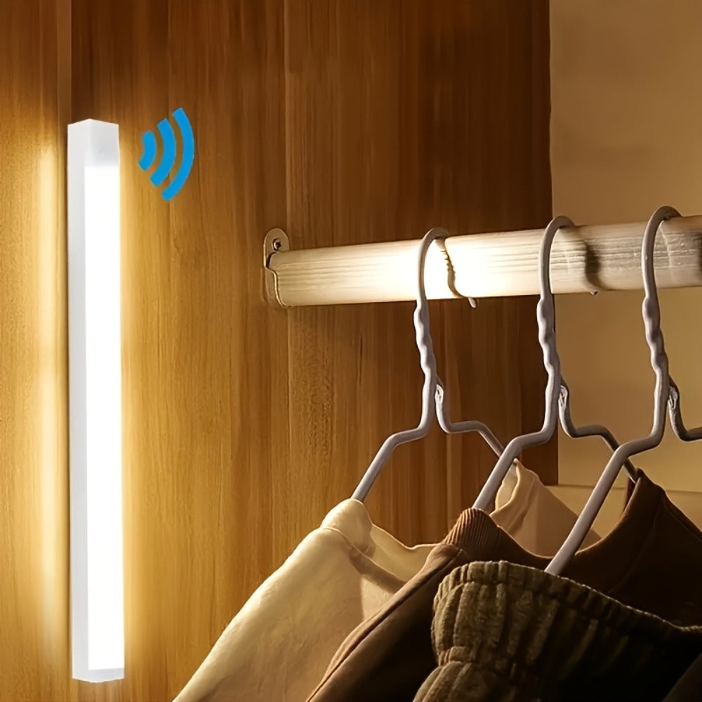 Motion Sensor LED Night Lights 6 Pack USB Rechargeable Magnetic – Smart Indoor Cabinet Lights Stair Lighting Strip Detachable Wireless Under Cabinet Light 3.94 7.87 11.81 Inch