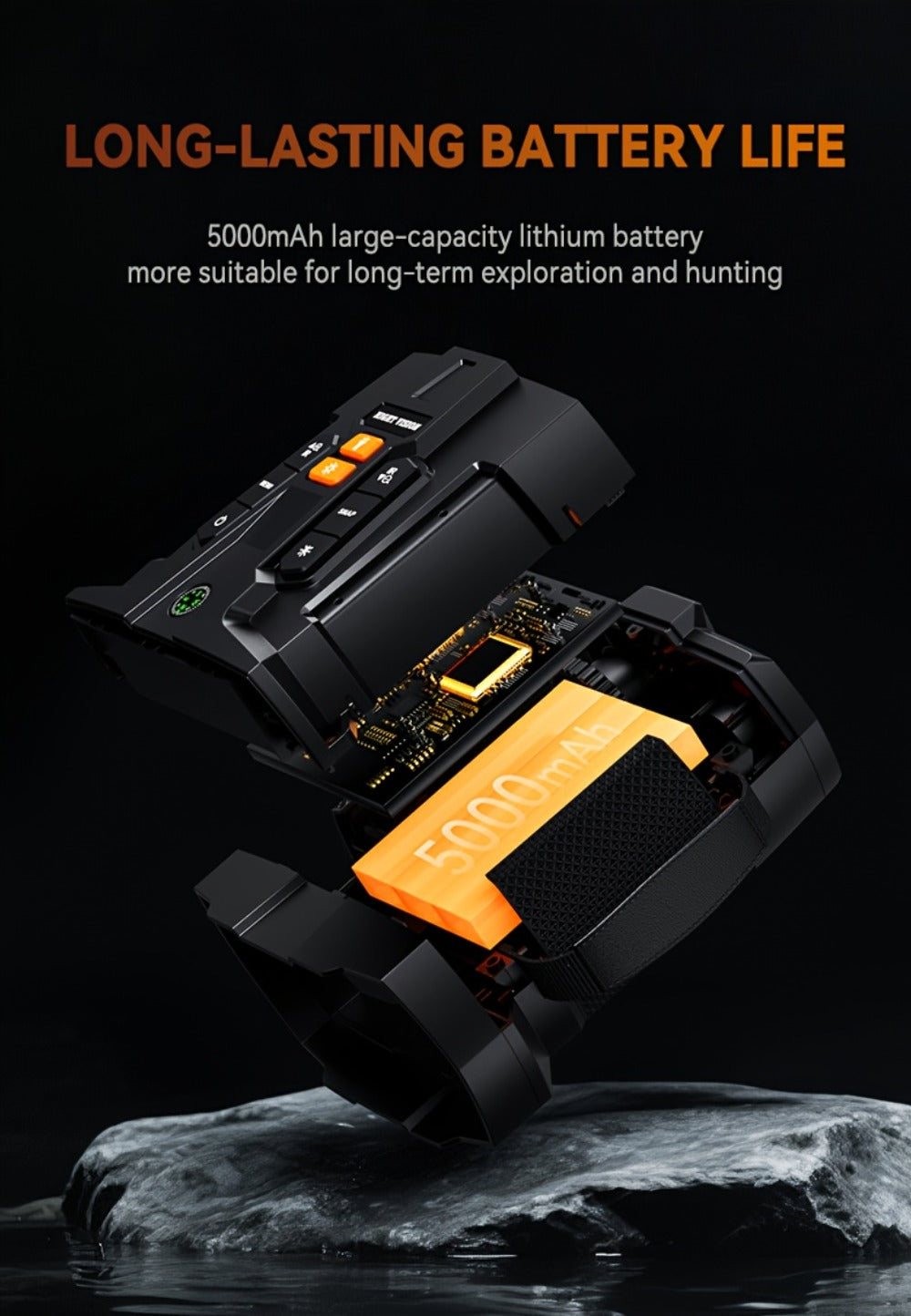 Night Vision Binoculars 4K Ultra HD with 4.5" Screen, 10X Digital Zoom & 5000mAh Battery – Digital Night Vision Goggles for Camping, Hunting, Security & Outdoor Observation, USB Rechargeable
