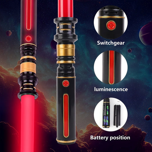 Light-Up Toy Sword 3-Pack for Kids with LED, Sound & Expandable Blades