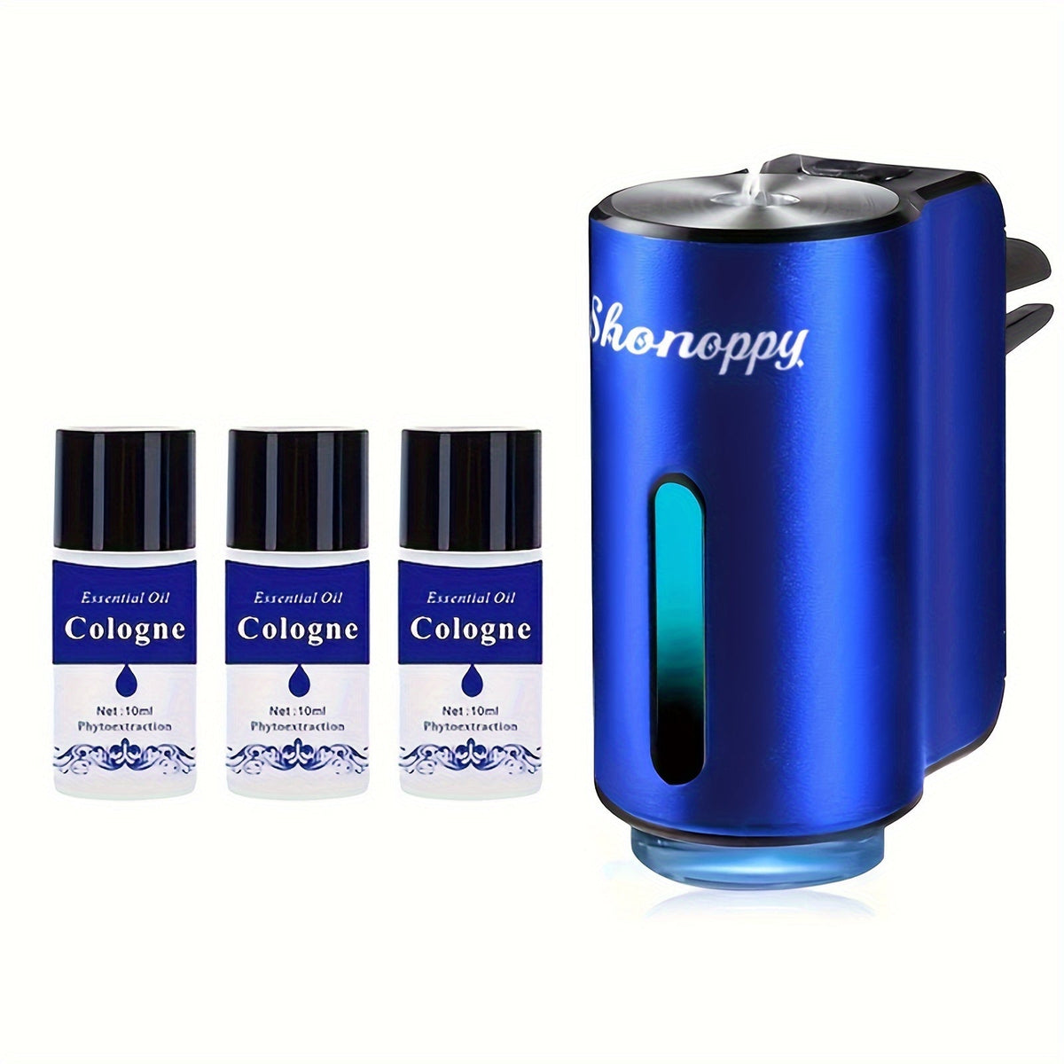 Car Essential Oils Set for Aromatherapy Diffuser – 3/6/10 Bottles 0.34oz Each, 7 Scents, Adjustable Vent Clip Air Freshener, Long-Lasting Natural Fragrance for Vehicle Interior Commuters Rideshare