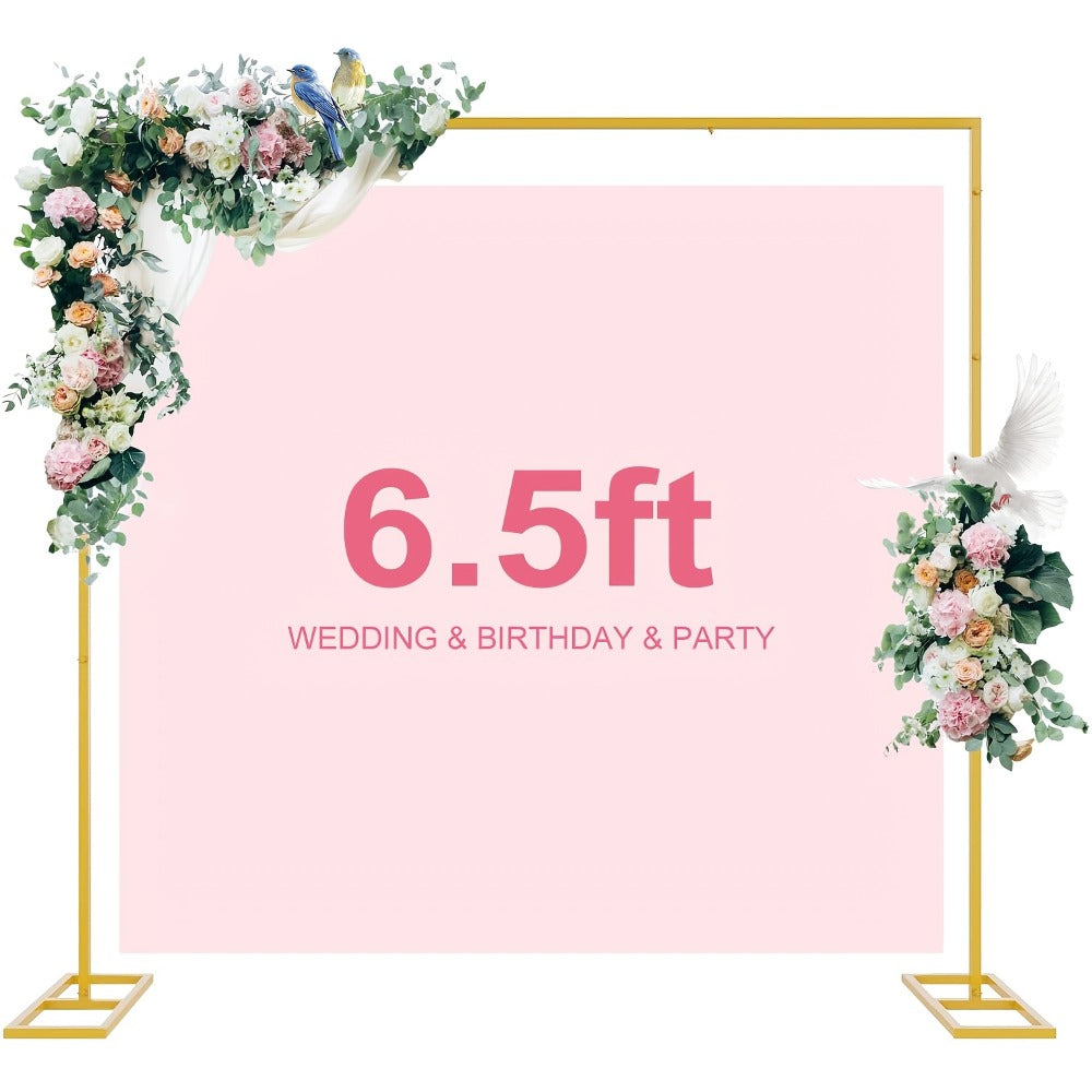 Square Arch Backdrop Stand 6FT & 8FT Metal Balloon Arch Frame | Adjustable Wedding Arch for Ceremony, Birthday Party, Baby Shower & Event Decoration