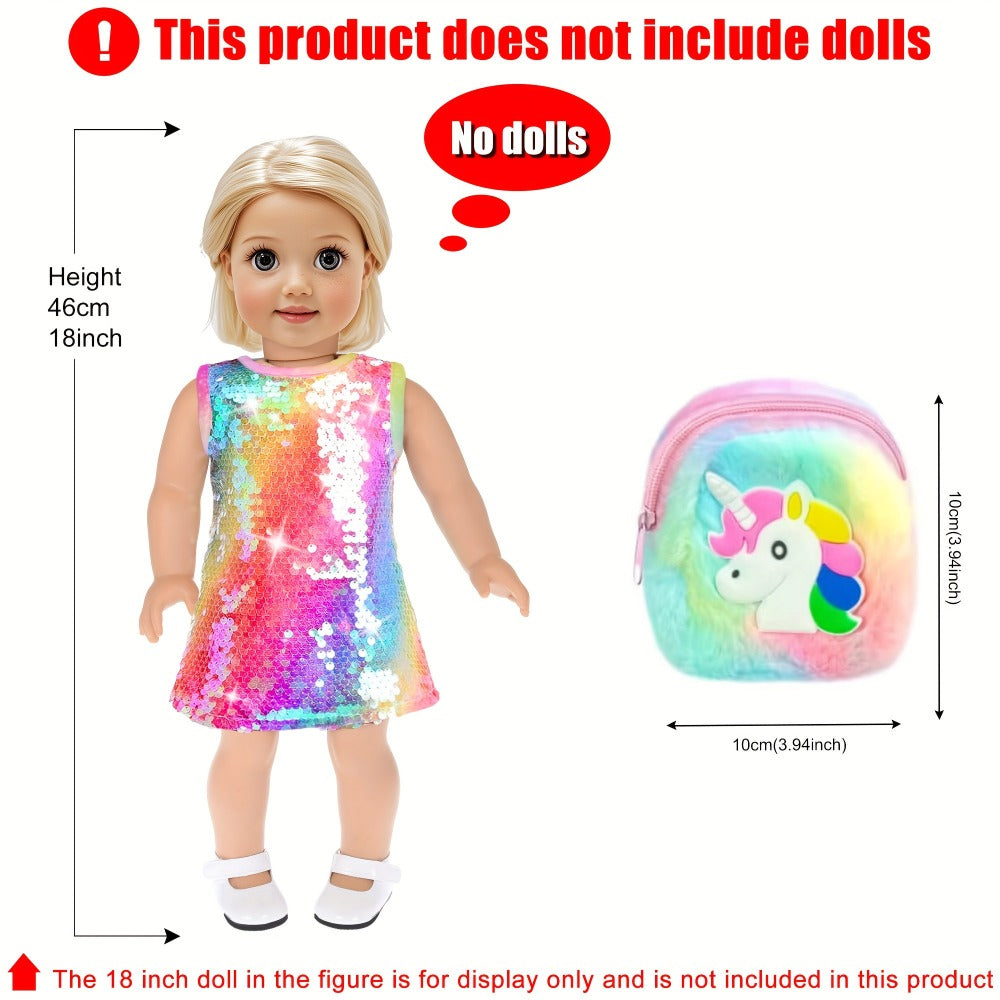24-Piece Travel Accessory Set for 18-Inch Dolls with Suitcase and Outfit