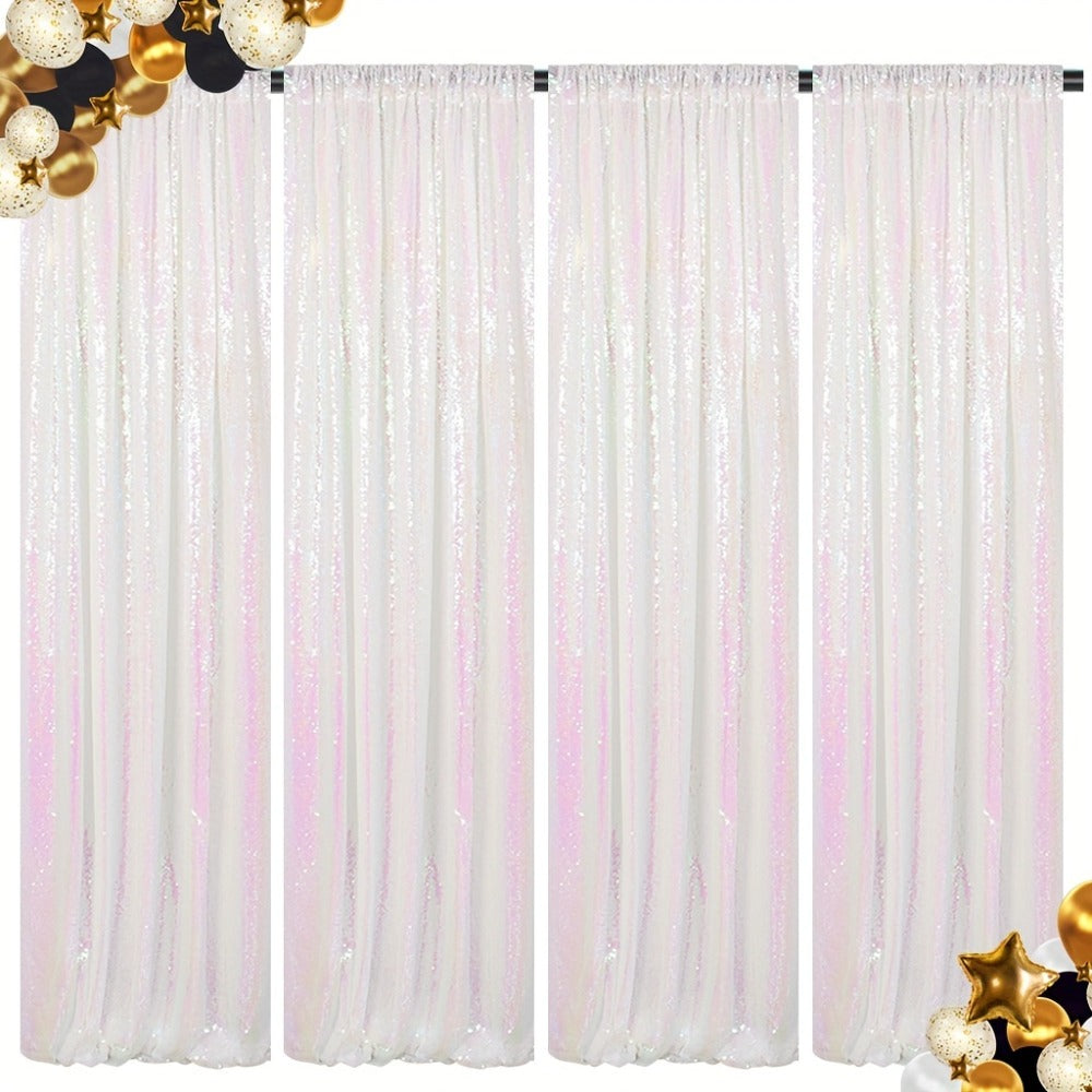 Sequin Backdrop Curtains 2FTx8FT Glitter Photography Background Panels for Party Wedding Birthday Stage Decoration Gold Yellow Shimmer Curtain Set 4 6 10 Panels Available