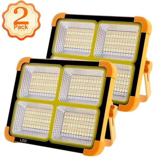 Solar LED Work Light with Magnetic Hook, USB-C Charging and Adjustable Brightness