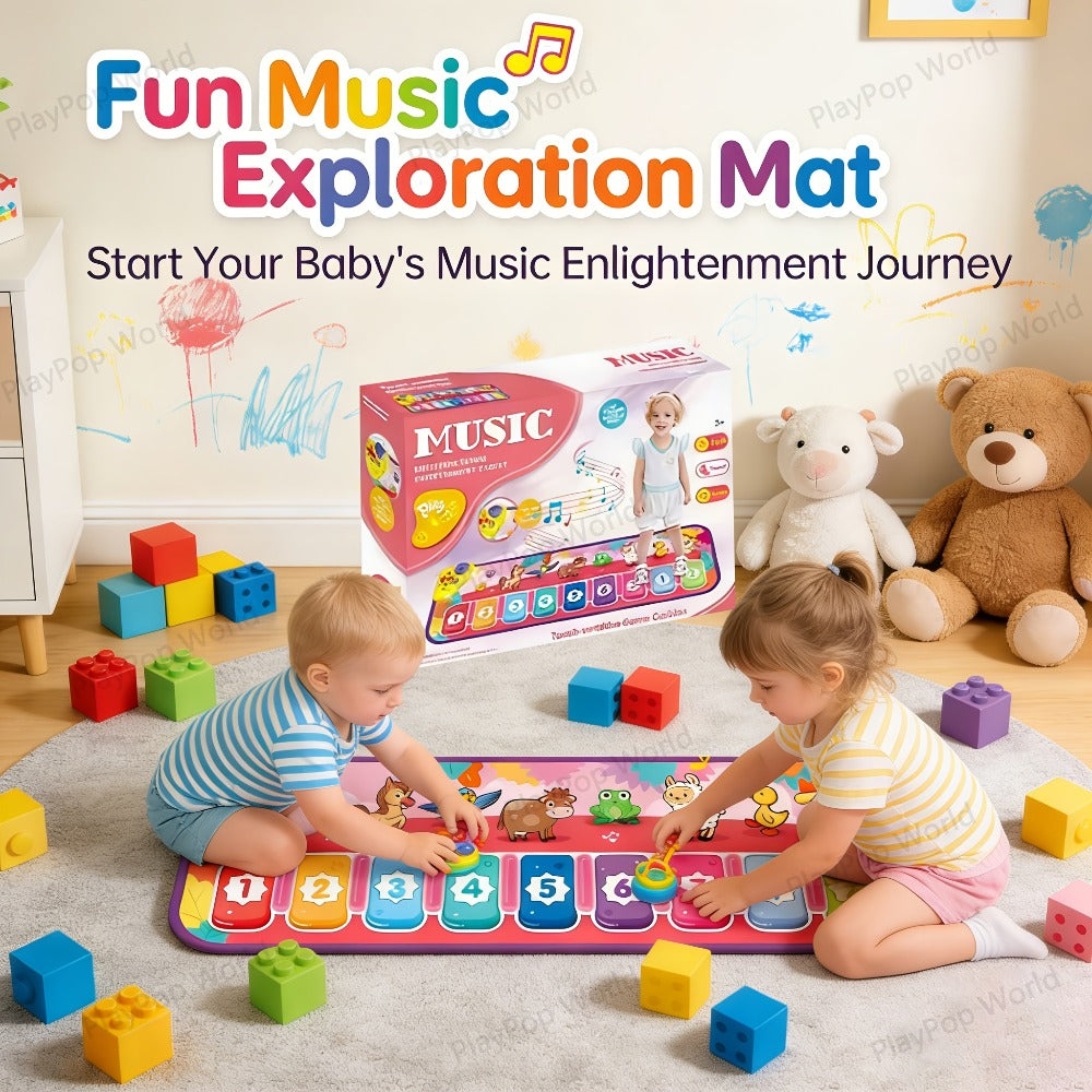 Farm Animal Kids Piano Mat with Musical Keys and Interactive Sounds