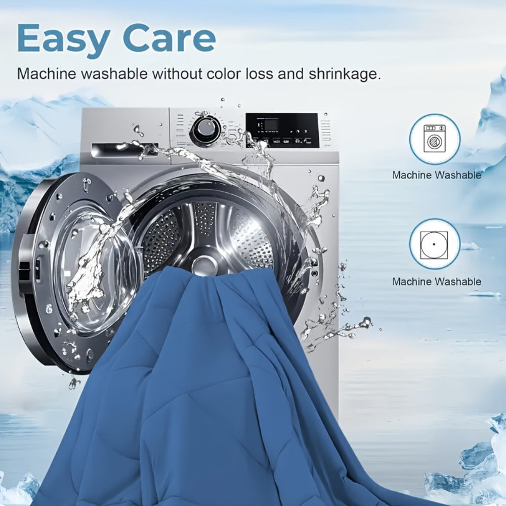 Cooling Blanket for Hot Sleepers – Lightweight Breathable Summer Comforter, Air-Cooled Moisture-Wicking Blanket for Adults, Queen & King Size
