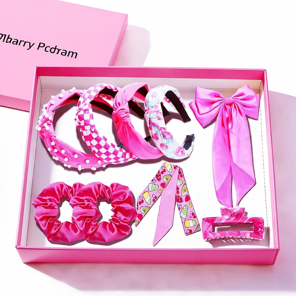 Hair Accessories Set with Headbands, Hair Clips, Hoops and Hair Rings, Bow and Elastic Styles, 14 Color Options