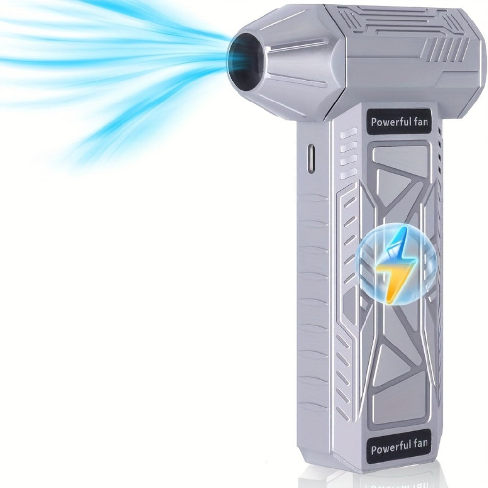 130000 RPM USB Turbo Fan Cleaner – Portable Handheld Electric Air Blower for Car Detailing, Dust Removal, Snow Clearing & BBQ Fire Starter, Cordless Rechargeable, Multi-Color