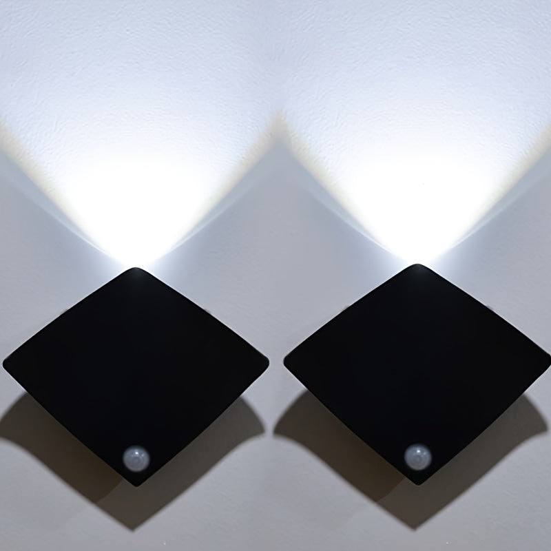 Magnetic LED Motion Sensor Wall Light USB Rechargeable – Wireless Night Light for Hallway, Stairs, Bedroom & Kitchen in White or Warm Light (1, 2 or 4 Pack)