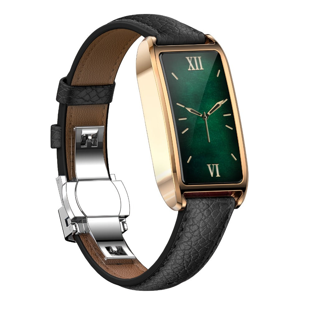 AMOLED Smartwatch for Women 1.13 Inch Zinc Alloy Fashion Watch 30-Day Battery Menstrual Cycle Tracking Sleep Stress Body Temperature Heart Rate Waterproof 12 Sport Modes Health Monitor Gift Blue Black Red Brown Pink