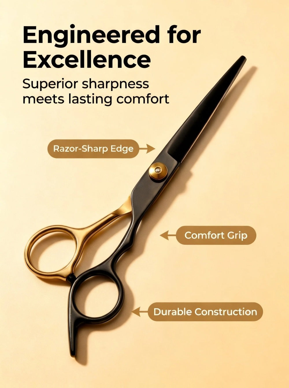 Hair Cutting Scissors Kit 13 Piece - Professional Barber Shears Set with Thinning Shears, Blending Scissors & Accessories, Complete Salon Home Haircut Kit for Men & Women All Hair Types