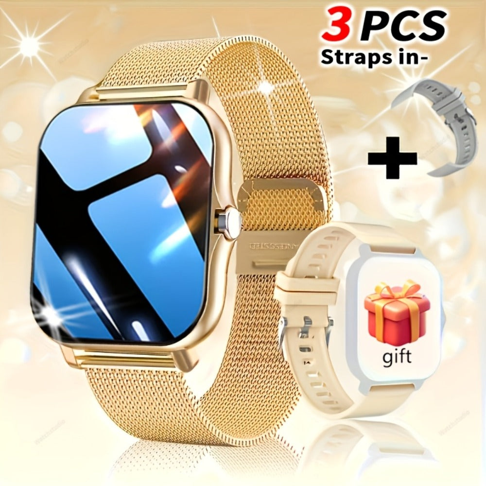 Navigation Smartwatch 1.83" Bluetooth 5.0 – Wireless Calling, Email Display, Location Navigation, Remote Camera, Music Player, Fitness Tracker – Unisex Gift Watch Black Pink Silver Gold