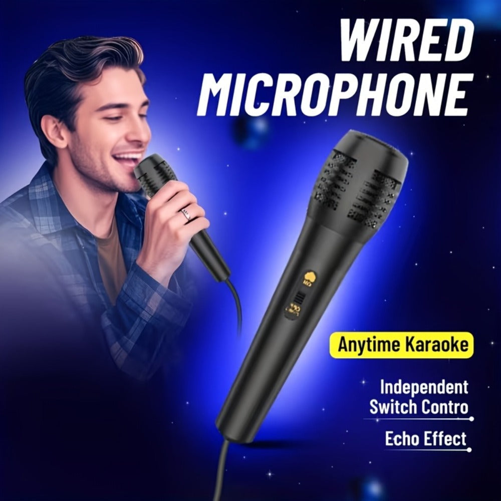 Portable Wireless Karaoke Speaker with Microphone & Bass Boost, TWS Stereo Sound, TF/SD Card Player, Type-C Charging, PA System for Outdoor Street Karaoke Parties Singing Computer DVD