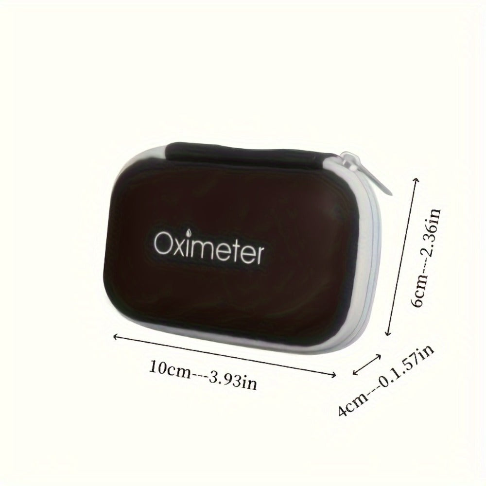 Fingertip Oximeter Case with Cleaning Rod – Hard Shell Dustproof Shockproof Travel Pouch for Pulse SpO2 Blood Oxygen Monitor | Portable Storage Bag
