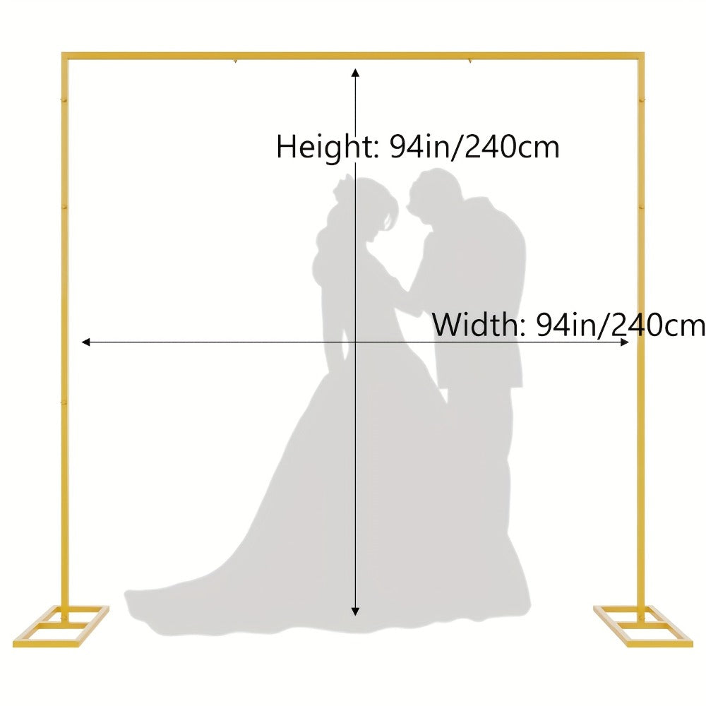 Square Arch Backdrop Stand 6FT & 8FT Metal Balloon Arch Frame | Adjustable Wedding Arch for Ceremony, Birthday Party, Baby Shower & Event Decoration