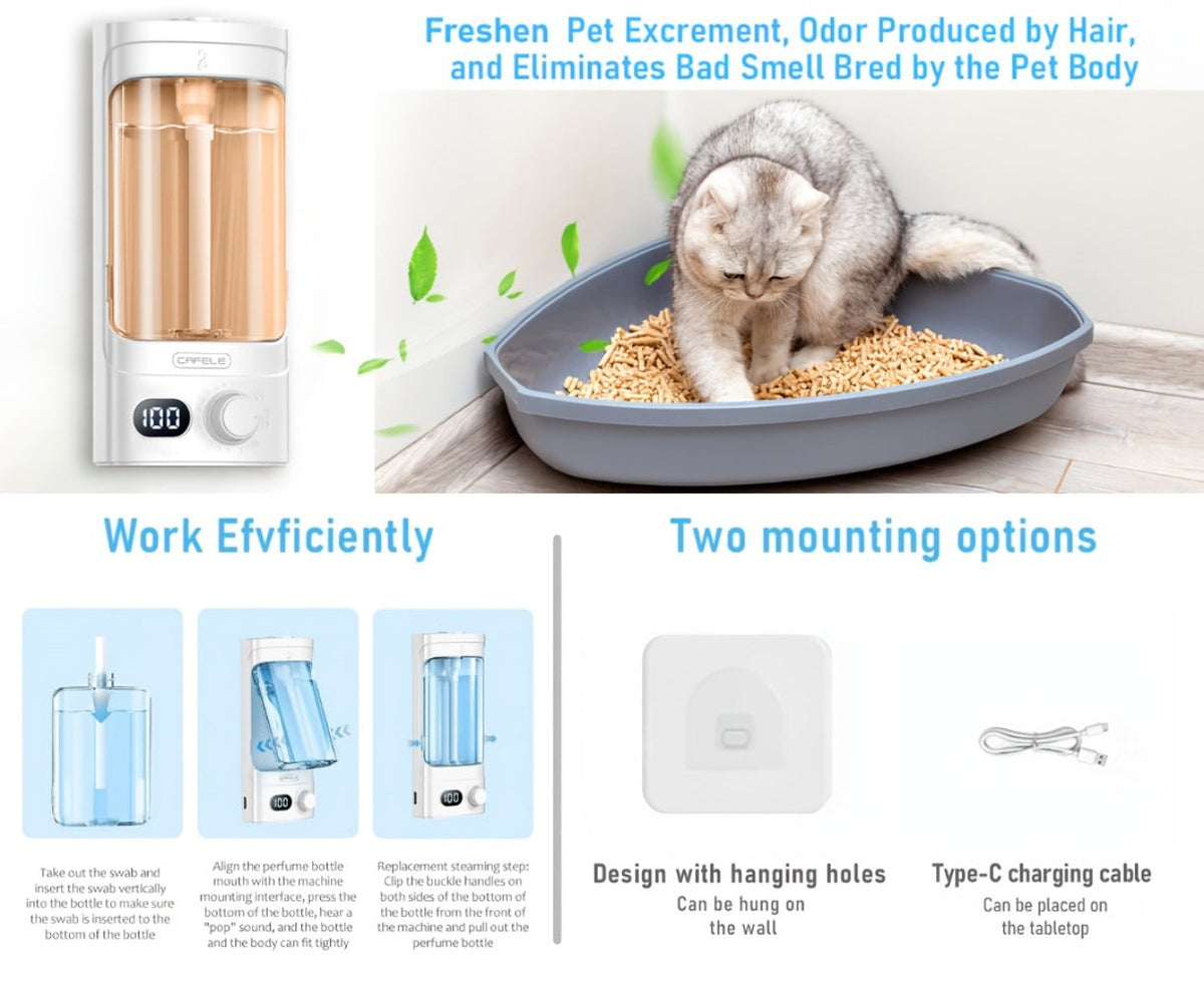 300ml Essential Oil Diffuser 100-Level Mist Control USB Rechargeable – Ultrasonic Soundwave, Auto Shut-Off, Whisper-Quiet Aromatherapy Diffuser for Home Office Bedroom Pet Room, Bundle with Essential Oils