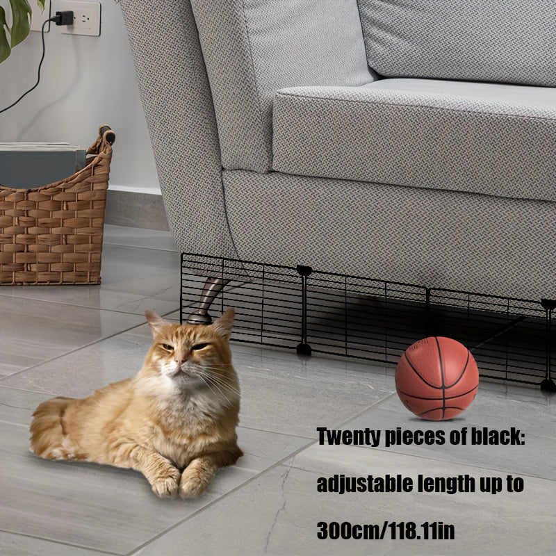 Under Furniture Pet Blocker - Sofa & Bed Gap Filler Fence for Cats & Dogs