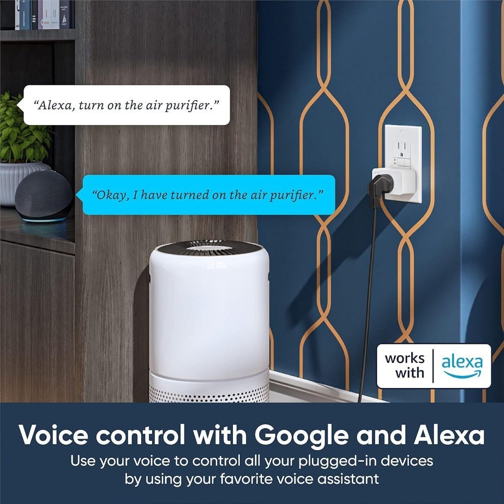 Wyze Smart Plug 2-Pack 2.4GHz WiFi – Works with Alexa, Google Assistant & IFTTT, No Hub Required, Remote Control via Wyze App, Certified for Humans, US Plug (White)