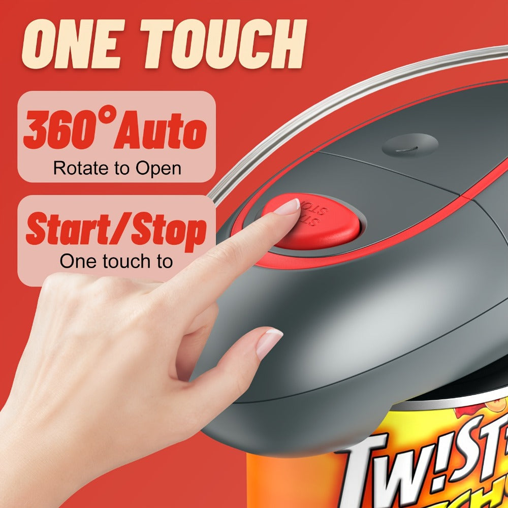 Electric Can Opener One-Touch Automatic – Smooth Edge Battery Operated Handheld Opener for All Can Sizes, Best Kitchen Gadget for Seniors, Arthritis & Weak Hands, Great Gift Idea
