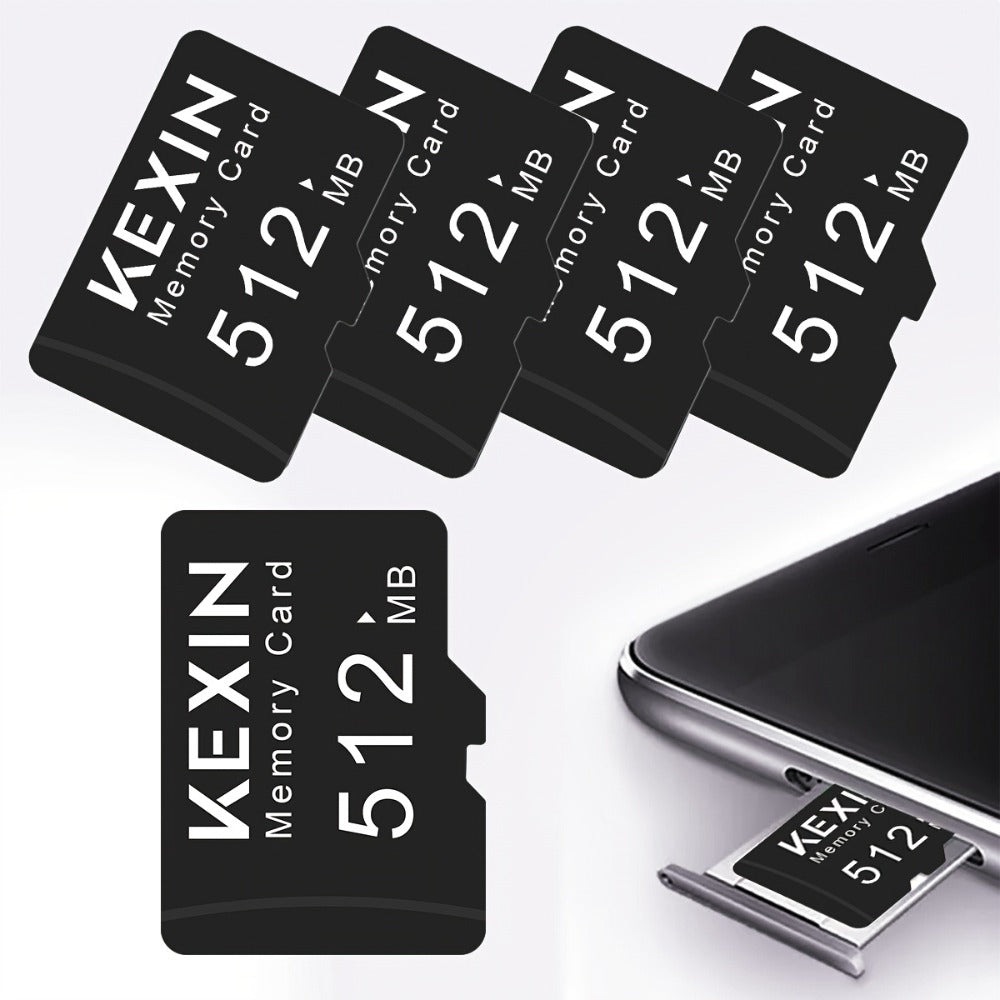 5-Pack TF Micro SD Card 128MB 256MB 512MB High-Speed Flash Memory Cards for Smartphone Tablet Camera PC Car Audio Game Console – Durable Multi-Device Storage with Adapter