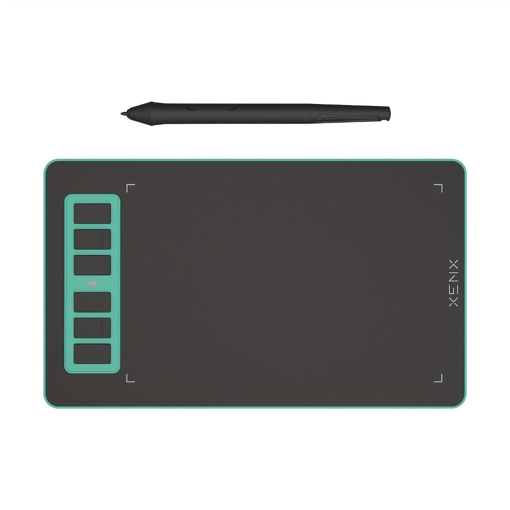 Graphics Drawing Tablet XENX P1-640 8192 Pressure Sensitivity 6 Hot Keys 6.6x4.1 Inch Active Area Battery-Free Stylus Compatible with Mac Windows PC Android for Digital Art Animation OSU Design