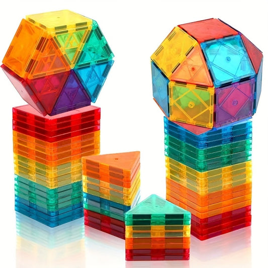 34-Piece Magnetic Tile Starter Building Set