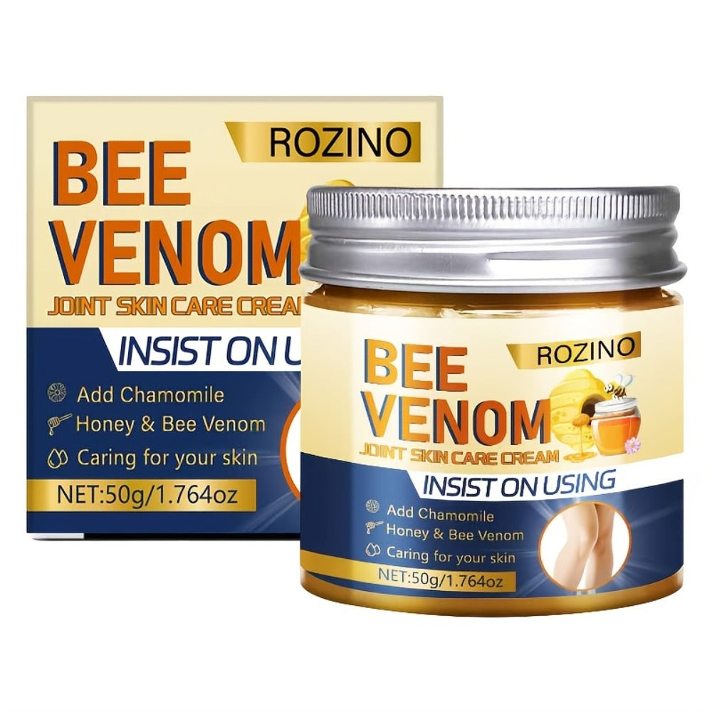 Vitamin C & Glycerin Bee Venom Joint Cream 2PCS 50g Each – Brightening Deep Moisturizing Body Cream for Dry Rough Skin on Arms Legs Knees Ankles Elbows, Smoothing Skin Care for Women Men