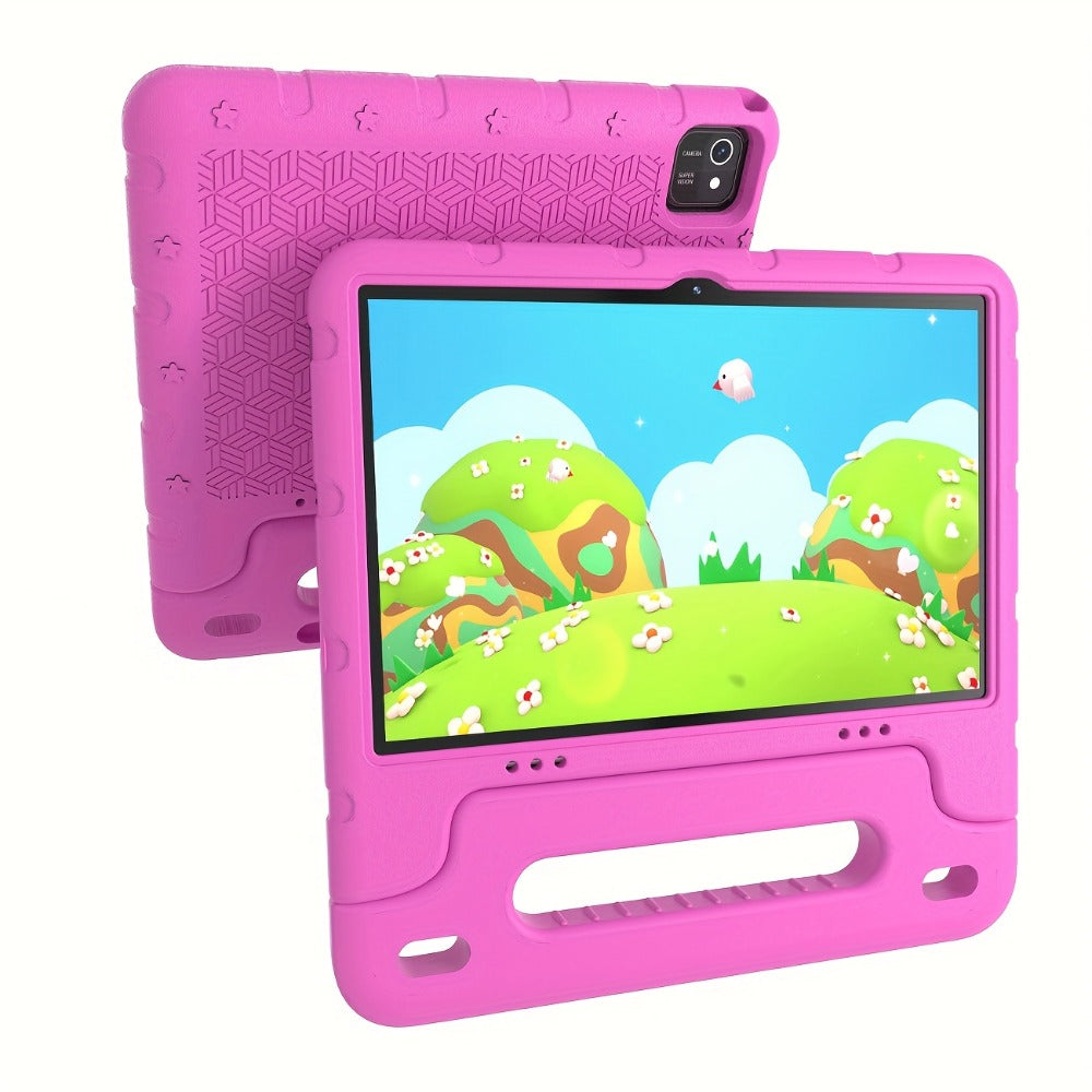 10.1 Inch Android 13 Tablet 2025 – 2GB RAM 64GB ROM 1TB Expandable, GPS, WiFi, 6000mAh Battery, Quad-Core, IPS HD Screen, Dual Camera, Parental Control, Education & Streaming Blue Rose Red