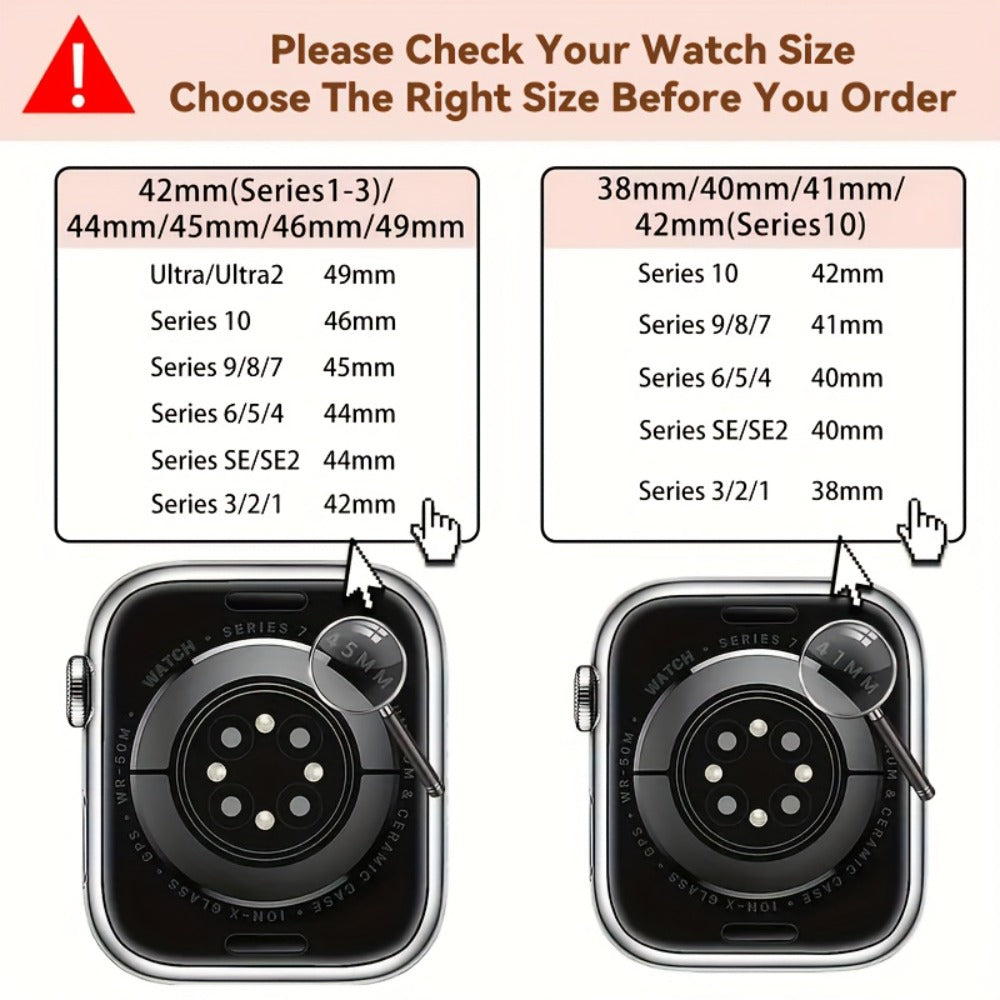 Stainless Steel Resin Apple Watch Band for Women – Gradient Brown & Rainbow Color Fashion Strap Compatible with Apple Watch Series 1–11 SE Ultra Ultra 2 38 40 41 42 44 45 46 49mm