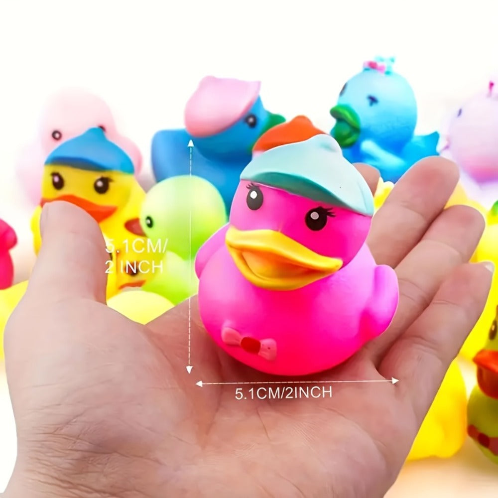 Mini Rubber Ducks Bulk Set – 2" Floating Bath Toy Variety for Kids, Cute Assorted Ducks for Bath Time, Pool Play, Birthday Parties & Jeep Duck Gifts, Fun Party Favors for Boys & Girls