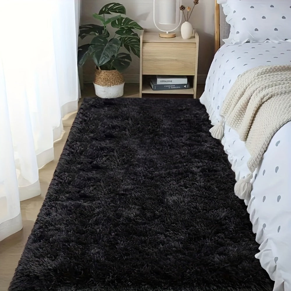 Tie-Dye Shaggy Fluffy Area Rug Non-Slip Machine Washable – Soft Plush Fuzzy Carpet for Bedroom, Living Room, Hallway & Dorm – 6 Colors, 4 Sizes: 2x6, 3x5, 6x9, 8x10 Ft