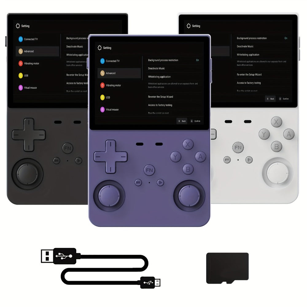 Linux Open Source Handheld Game Console L35 – 3.5 Inch IPS HD Display, Classic Emulators, Ultra-Long Battery Life, Multiple Setup Support, 64GB/128GB Storage, Perfect Holiday & Birthday Gift for Gamers