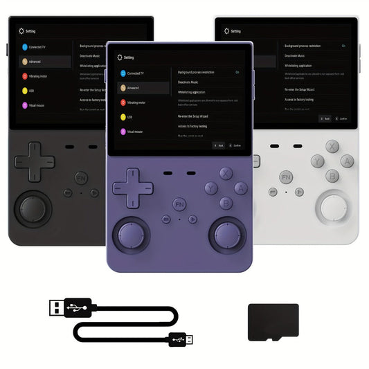 Linux Open Source Handheld Game Console L35 – 3.5 Inch IPS HD Display, Classic Emulators, Ultra-Long Battery Life, Multiple Setup Support, 64GB/128GB Storage, Perfect Holiday & Birthday Gift for Gamers