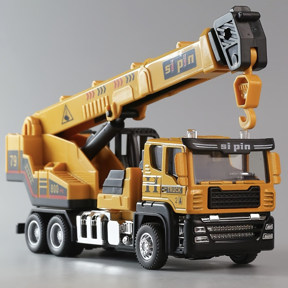 Construction Vehicle Toy Set with Excavator, Mixer, Dump Truck and Crane Options