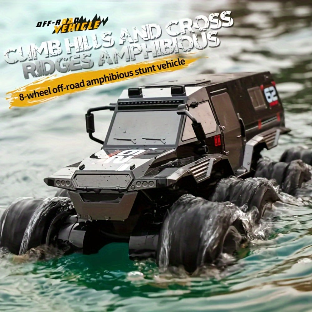 8-Wheel 4-Motor Amphibious RC Armored Truck for Land and Water
