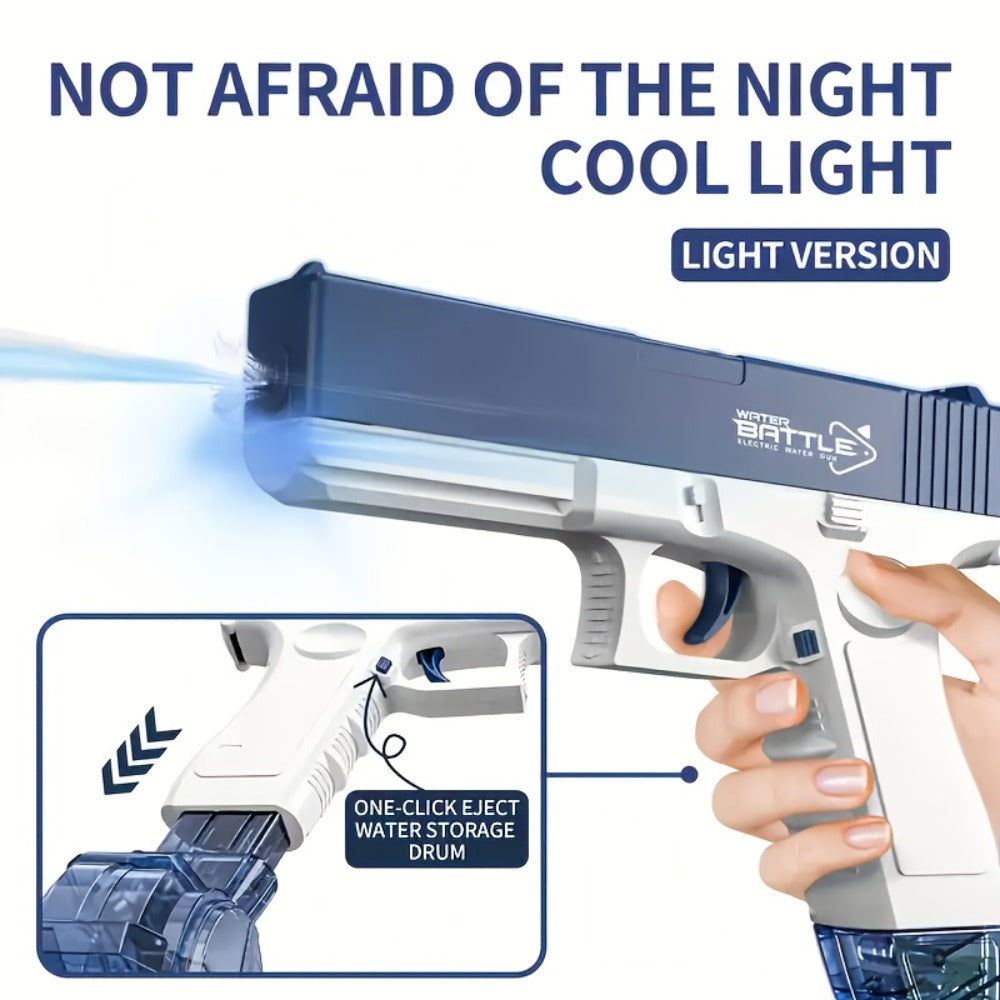 Dual-Magazine Automatic Water Gun in Blue or Pink for Outdoor Play