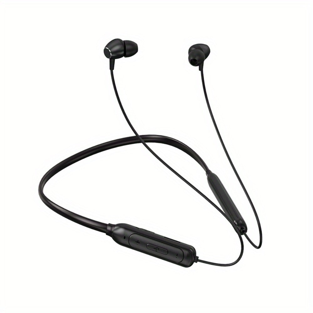 Neckband Magnetic Wireless Earbuds 20H Playtime 230mAh In-Ear Noise Canceling Sports Headphones with Mic Pluggable Memory Card Long Standby for Running Gym Workout Travel